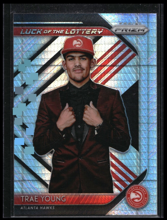 2018-19 Prizm TRAE YOUNG Luck Of The Lottery Rookie Hyper #5
