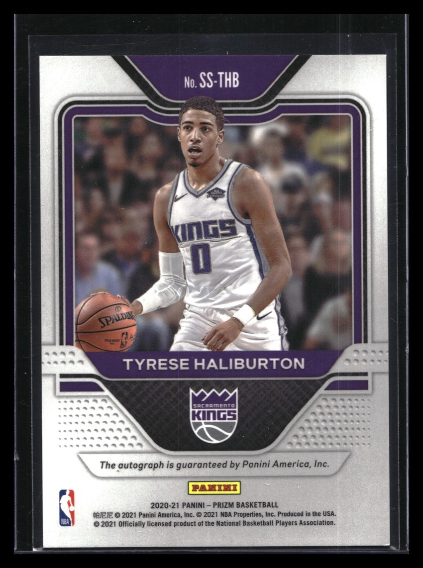 2020-21 Prizm Tyrese Haliburton Sensational Signatures Rookie Auto Base No Thb D