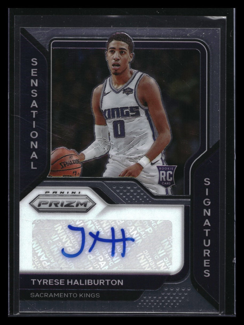 2020-21 Prizm Tyrese Haliburton Sensational Signatures Rookie Auto Base No Thb D