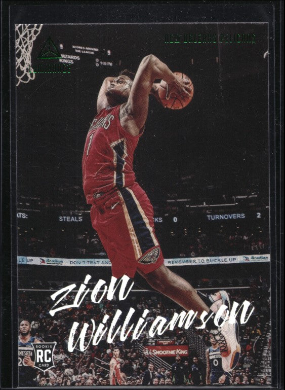 2019-20 Chronicles Zion Williamson Luminance Rookie Green No 143