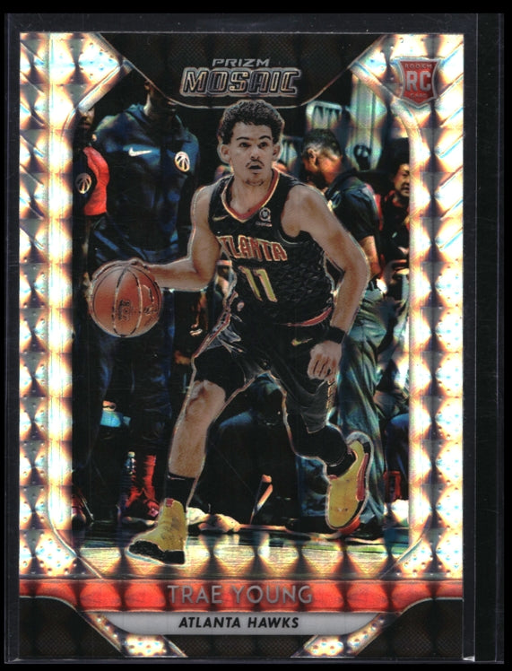 2018-19 Prizm Mosaic Trae Young Rookie Silver Base No 93