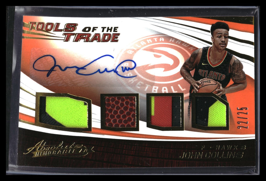 2017-18 Absolute John Collins Tools Of The Trade Quad Rookie Patch Auto 22/25
