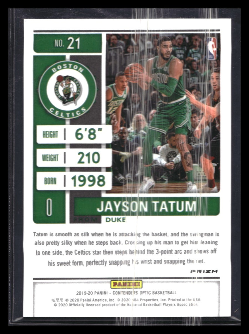 2019-20 Contenders Optic JAYSON TATUM Season Ticket Red Prizm #21
