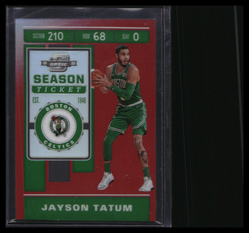 2019-20 Contenders Optic JAYSON TATUM Season Ticket Red Prizm #21