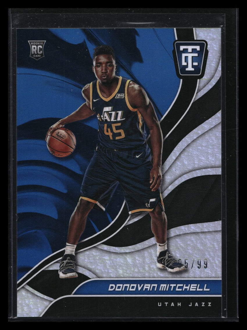 2017-18 Totally Certified Donovan Mitchell Rookie Mirror Blue 5/99