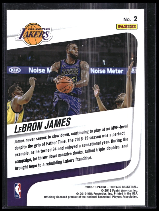 2018-19 Threads Lebron James Swingmen Premium Silver 173/199