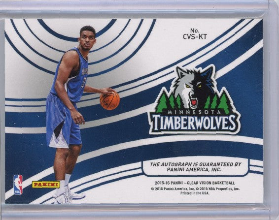 2015-16 Clear Vision Karl-anthony Towns Rookie Signatures Auto Gold 17/25