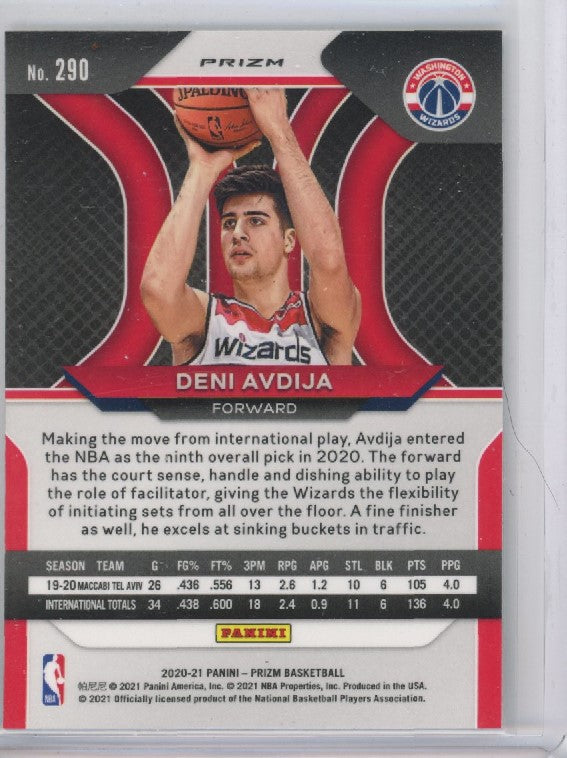 2020-21 Prizm Deni Avdija Rookie Hyper Prizm No 290