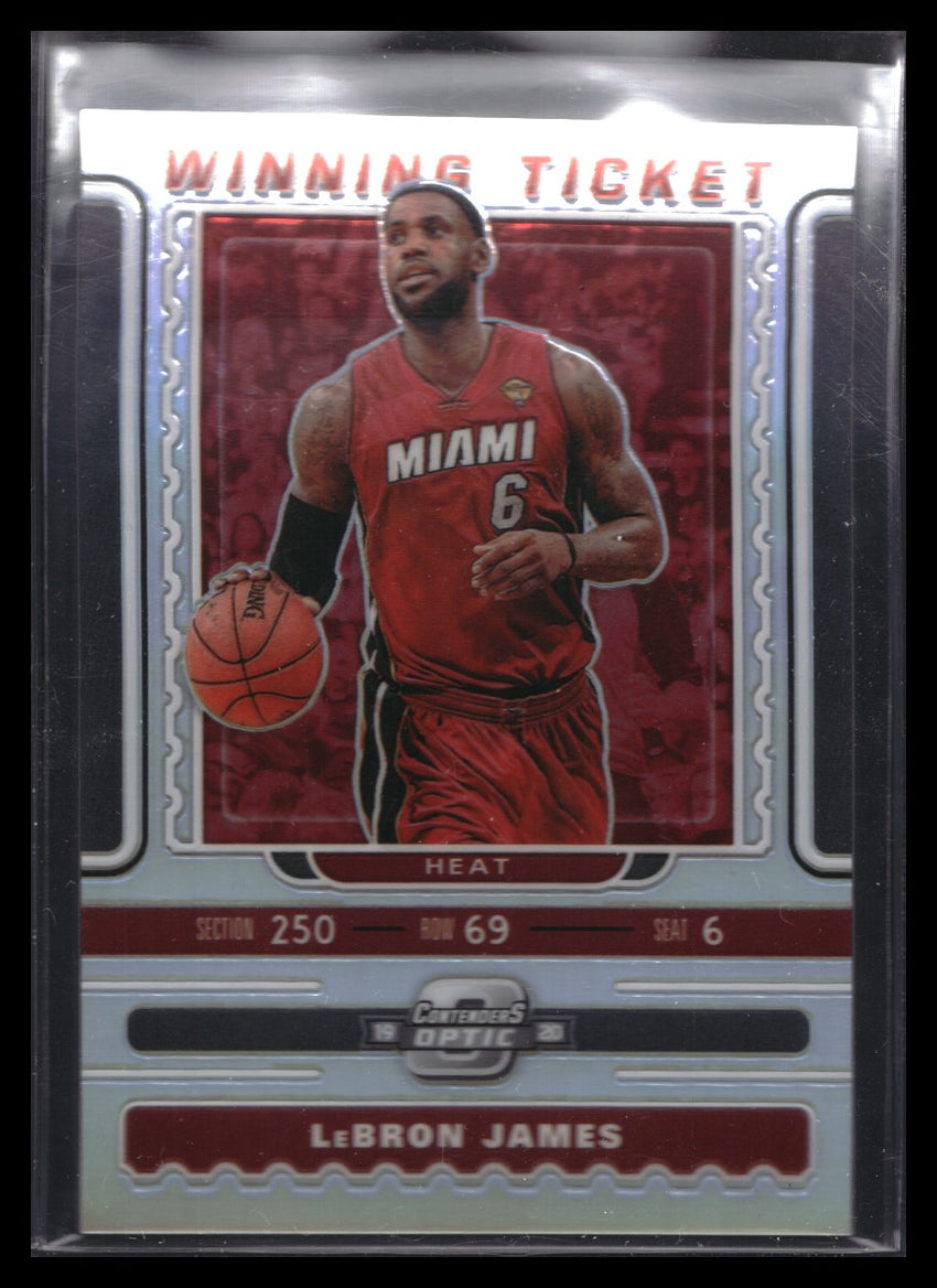 2019-20 Contenders Optic Lebron James Winning Ticket Silver Prizm No 2