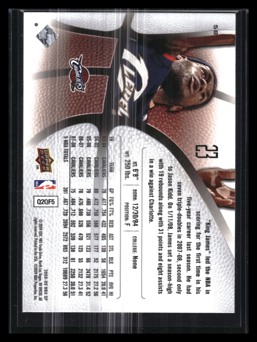 2008-09 Upper Deck Sp Lebron James Red Retail No 58