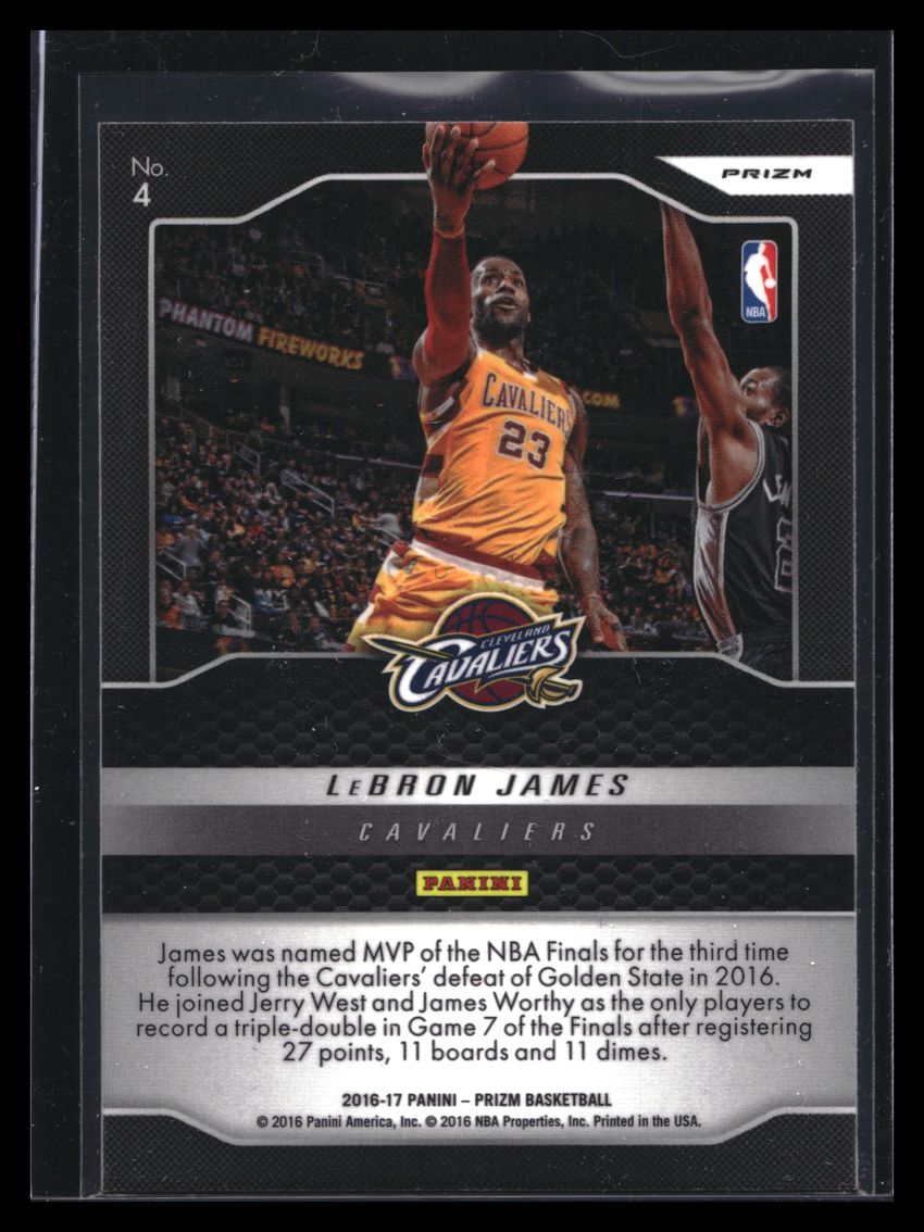 2016-17 Prizm Lebron James Skys The Limit Silver No 4