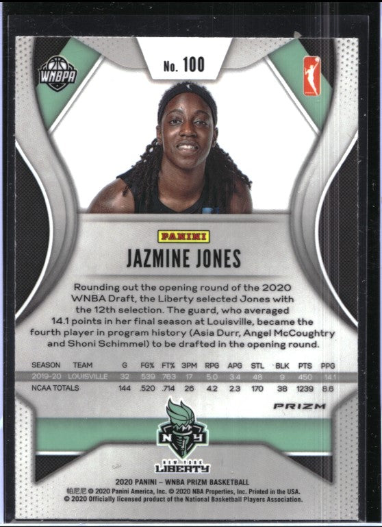 2020 WNBA Prizm JAZMINE JONES Rookie Hyper #100