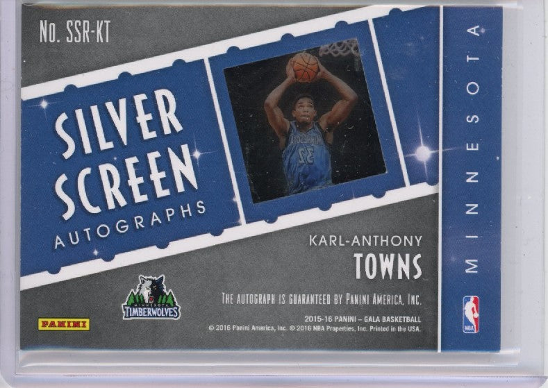 2015-16 Gala Karl-anthony Towns Silver Screen Rookie Auto 24/60