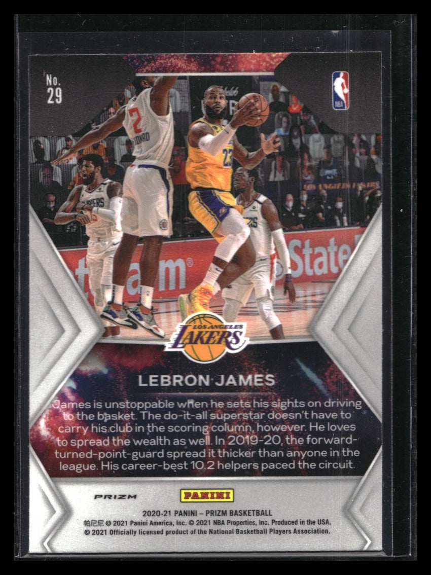2020-21 Prizm Lebron James Fireworks Hyper Prizm No 29