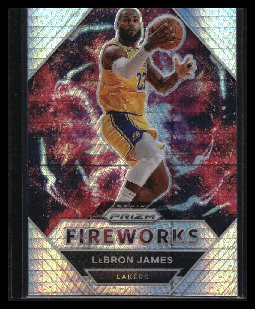 2020-21 Prizm Lebron James Fireworks Hyper Prizm No 29