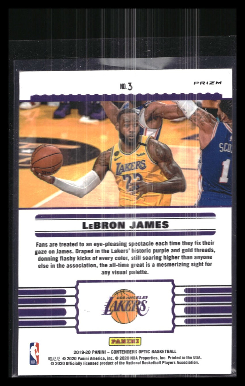 2019-20 Contenders Optic Lebron James Front-row Seat Red Ice No 3