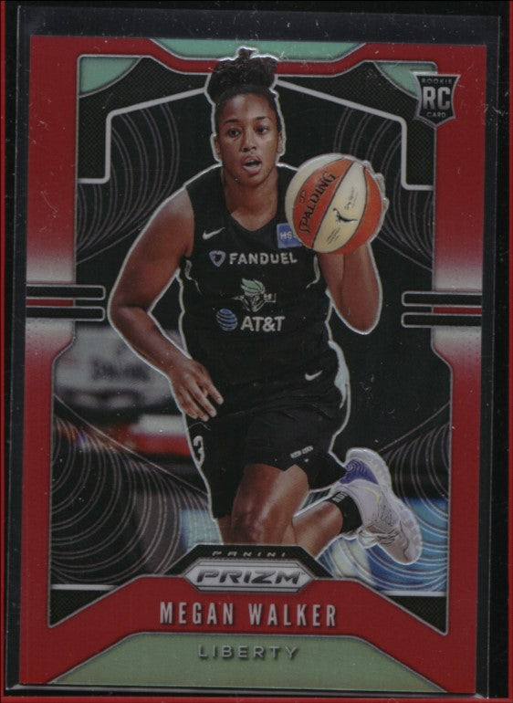 2020 Wnba Prizm Megan Walker Rookie Red 39/275