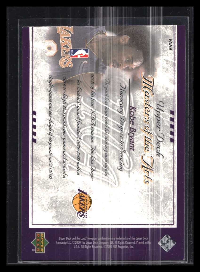 2000-01 Upper Deck Kobe Bryant Masters Of The Arts No 8