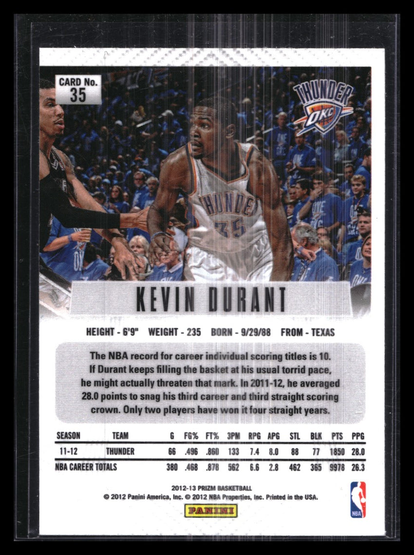 2012-13 Prizm KEVIN DURANT Base #35