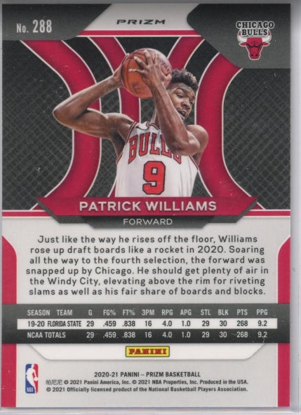 2020-21 Prizm Patrick Williams Rookie Ruby Wave Prizm No 288
