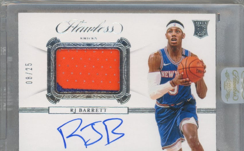 2019-20 Flawless Rj Barrett Rookie Patch Auto 8/25