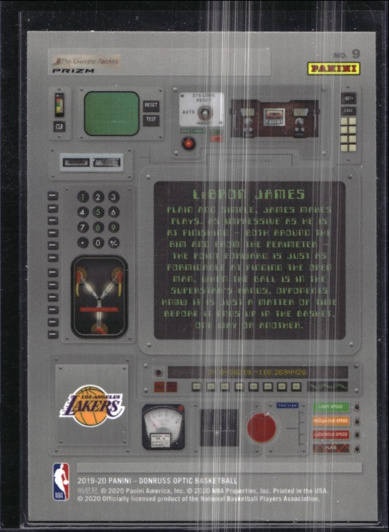 2019-20 Donruss Optic LEBRON JAMES T-Minus 3.2.1 Holo Silver #9