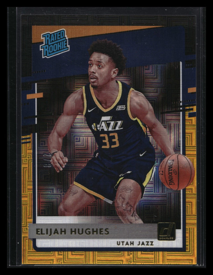 2020-21 Donruss Elijah Hughes Choice Rated Rookie Black Gold Infinte 2/8