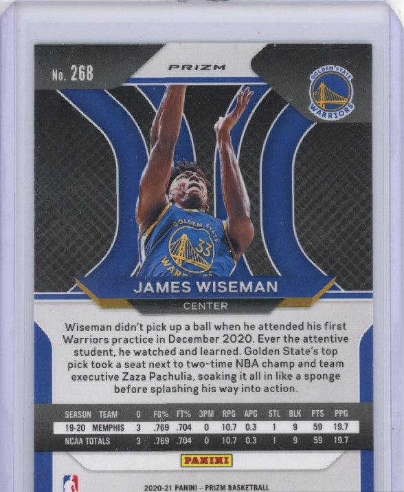 2020-21 Prizm JAMES WISEMAN Rookie Silver Prizm #268