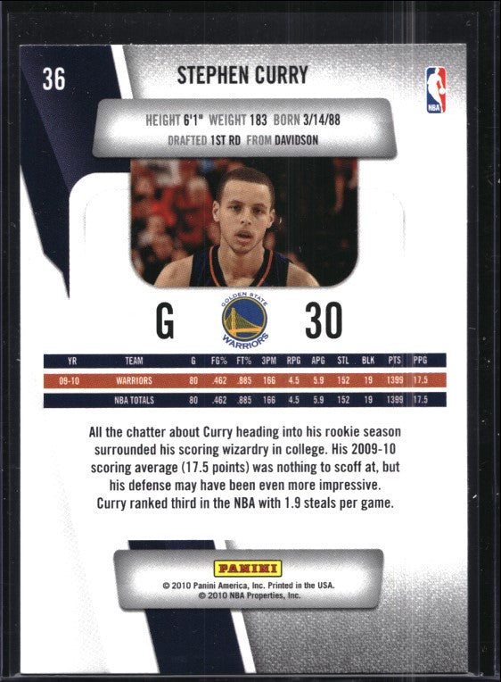 2010-11 Prestige Stephen Curry Base No 36