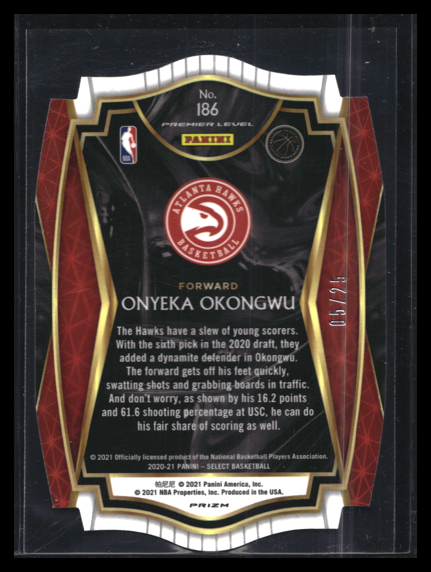 2020-21 Select Onyeka Okongwu Premier Level Rookie Die-cut Tie-dye 5/25