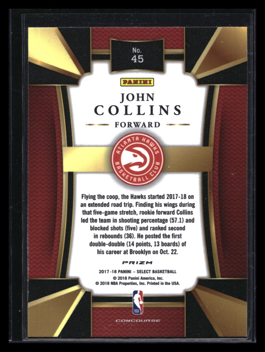 2017-18 Select JOHN COLLINS Concourse Rookie Tri-Color #45