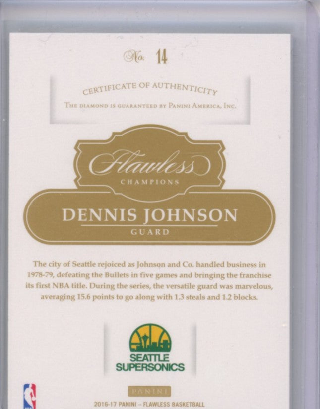 2016-17 Flawless Dennis Johnson Champions Holo Gold Diamond 1/5