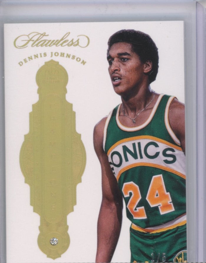 2016-17 Flawless Dennis Johnson Champions Holo Gold Diamond 1/5