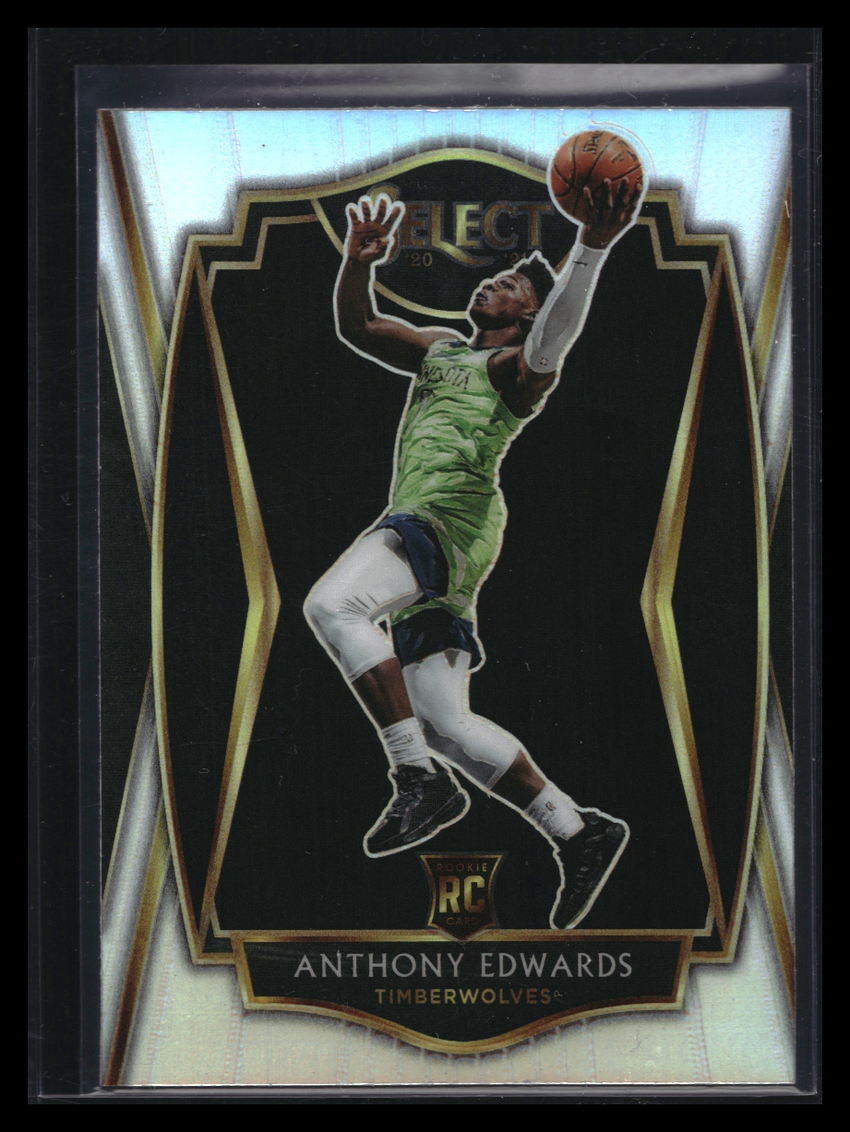 2020-21 Select Anthony Edwards Premier Level Rookie Silver Prizm No 169