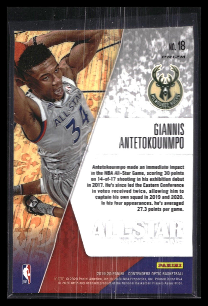 2019-20 Contenders Optic GIANNIS ANTETOKOUNMPO All-Star Aspirations Red Ice #18