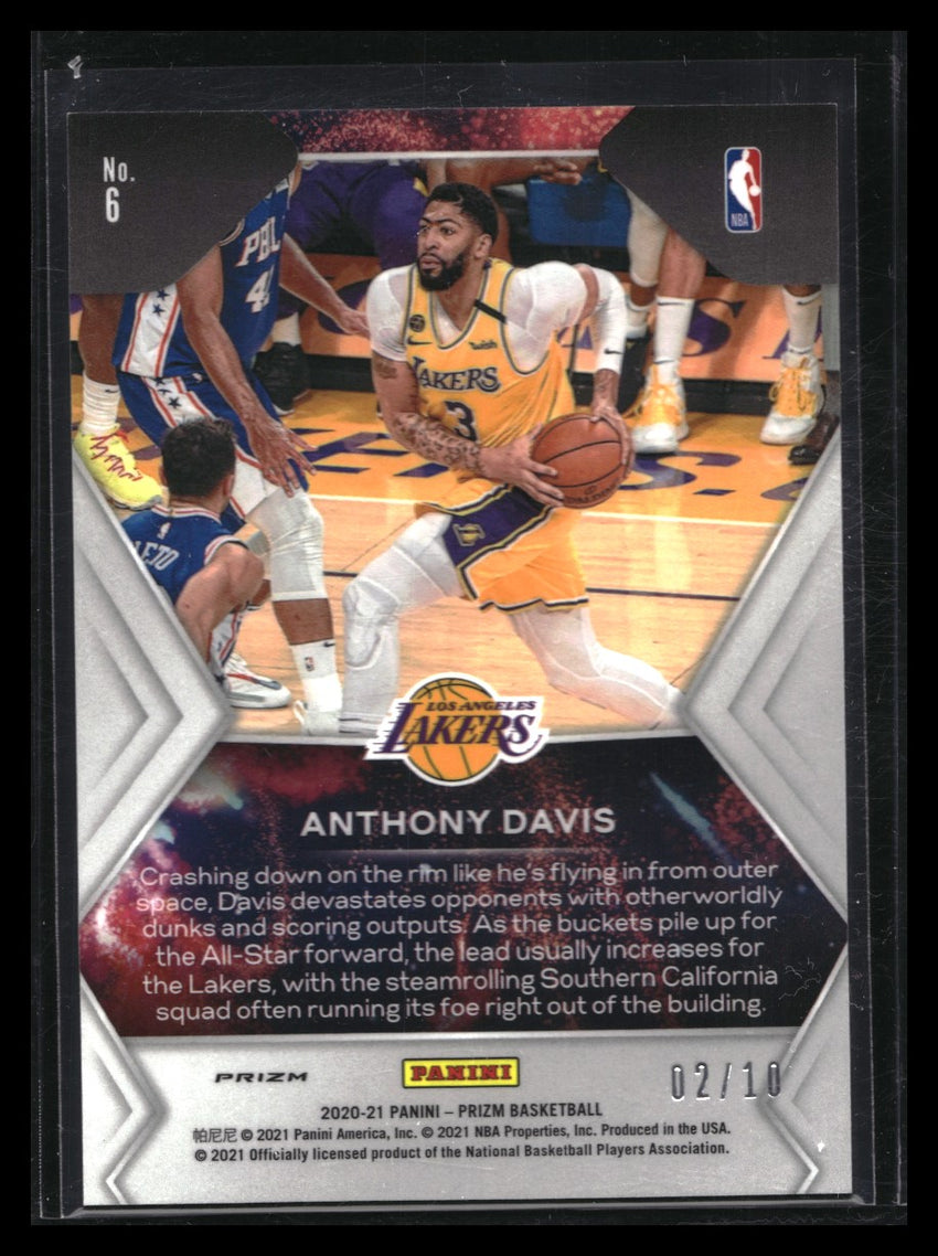 2020-21 Prizm Anthony Davis Fireworks Gold 2/10