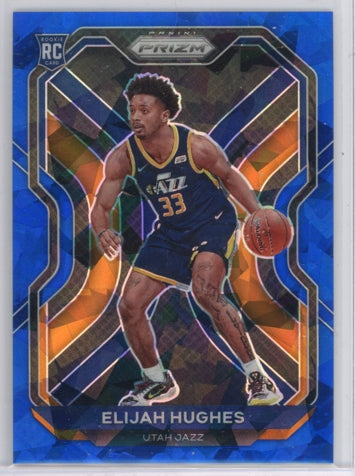2020-21 Prizm Elijah Hughes Rookie Blue Ice 21/125