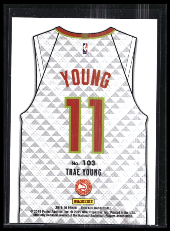 2018-19 Threads Trae Young Associaton Jersey Rookie Premium Silver 194/199