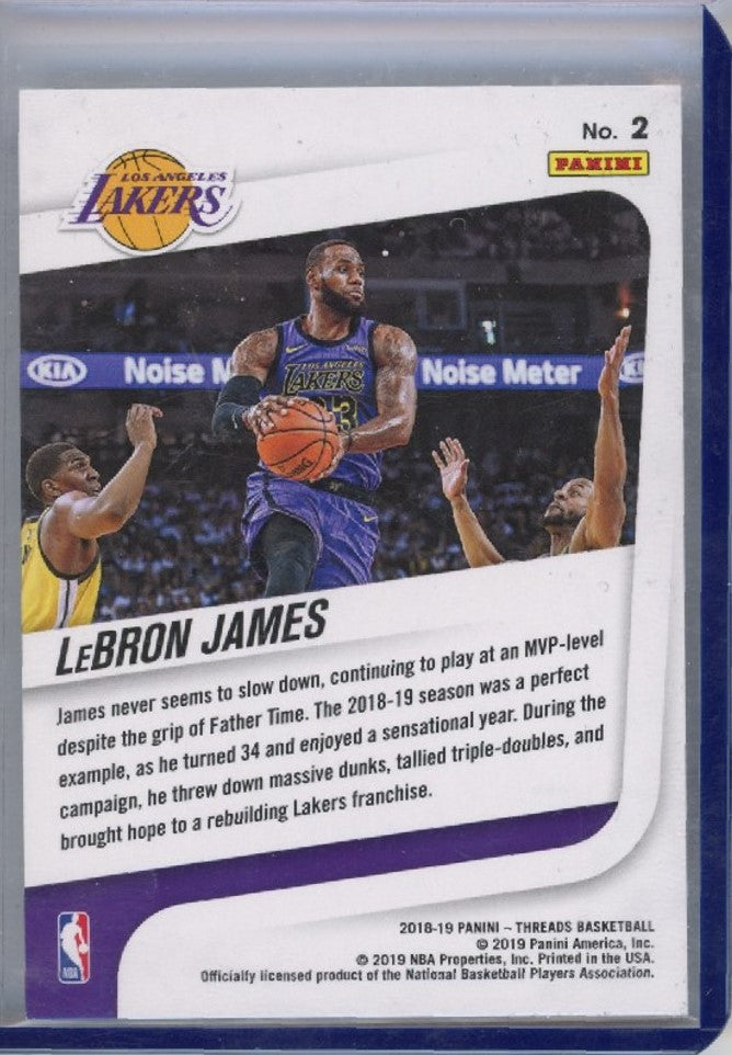 2018-19 Threads Lebron James Swingmen Premium Silver 112/199