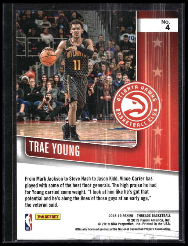 2018-19 Threads Trae Young Floor Generals Rookie Premium Silver 187/199
