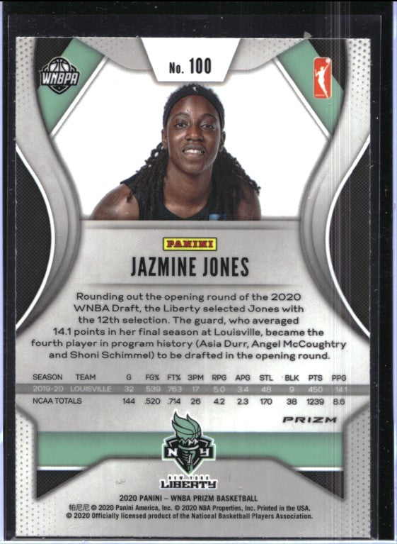 2020 WNBA Prizm JAZMINE JONES Rookie Ruby Wave #100