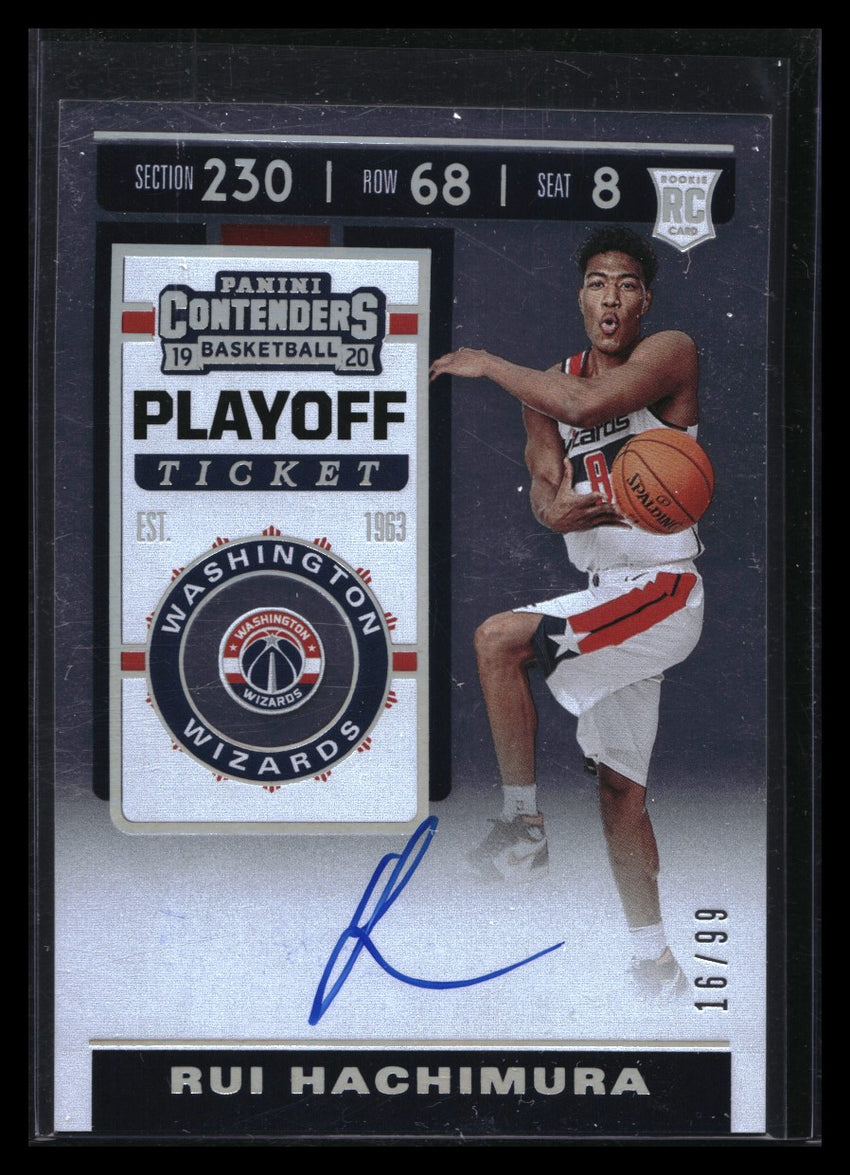 2019-20 Contenders Rui Hachimura Playoff Ticket Rookie Auto 16/99