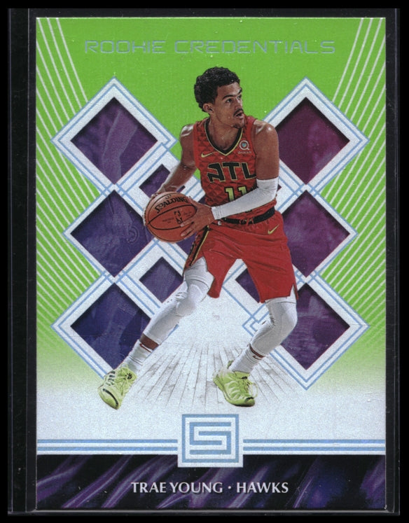 2018-19 Status TRAE YOUNG Rookie Credentials Green #8