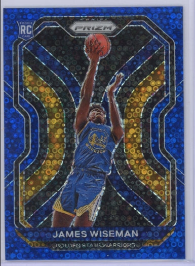2020-21 Prizm James Wiseman Fast Break Rookie Blue Disco 77/175