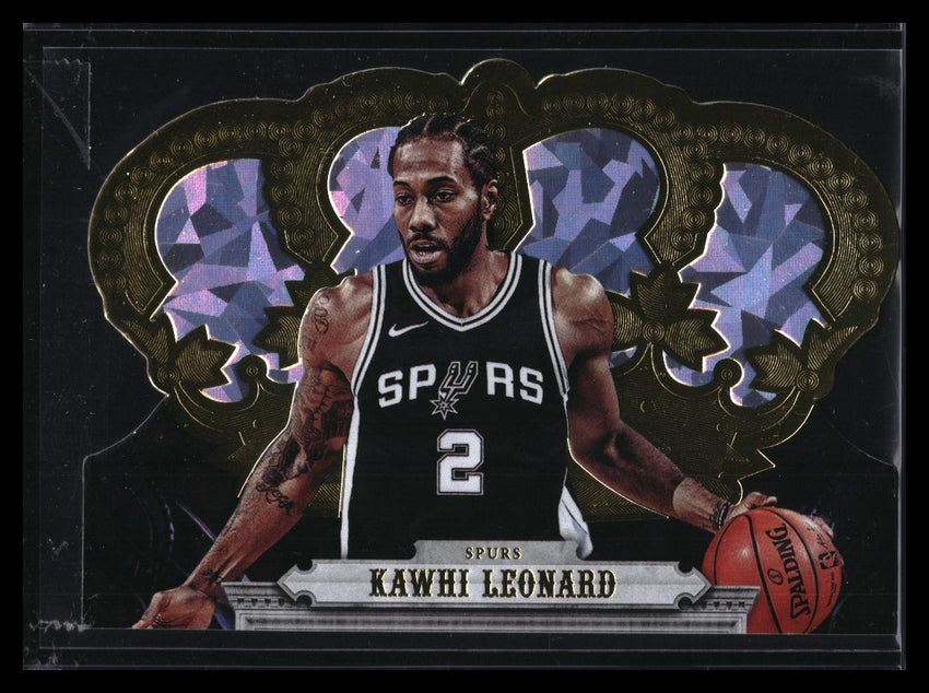 2017-18 Crown Royale Kawhi Leonard Die-cut Gold Crystal 1/10