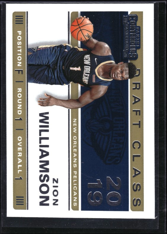 2019-20 Contenders ZION WILLIAMSON Draft Class Of 2019 Rookie Base #1