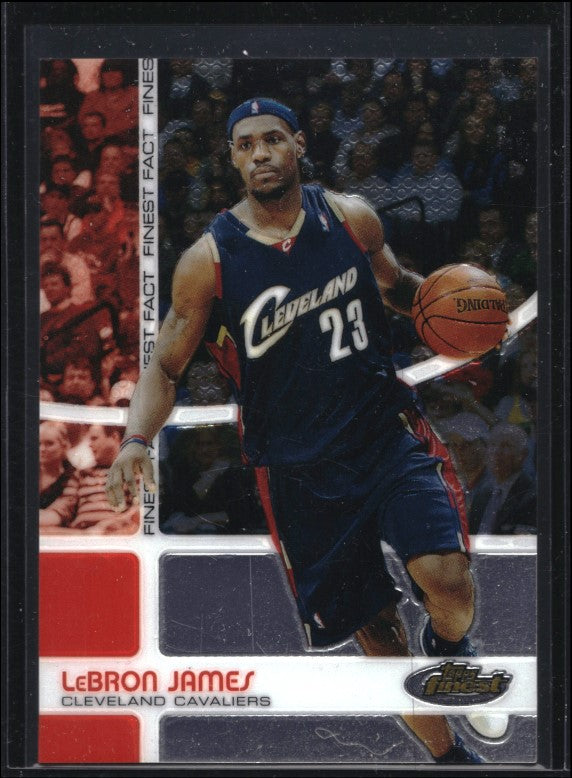 2005-06 Topps Finest Lebron James Finest Fact Base 75/1899