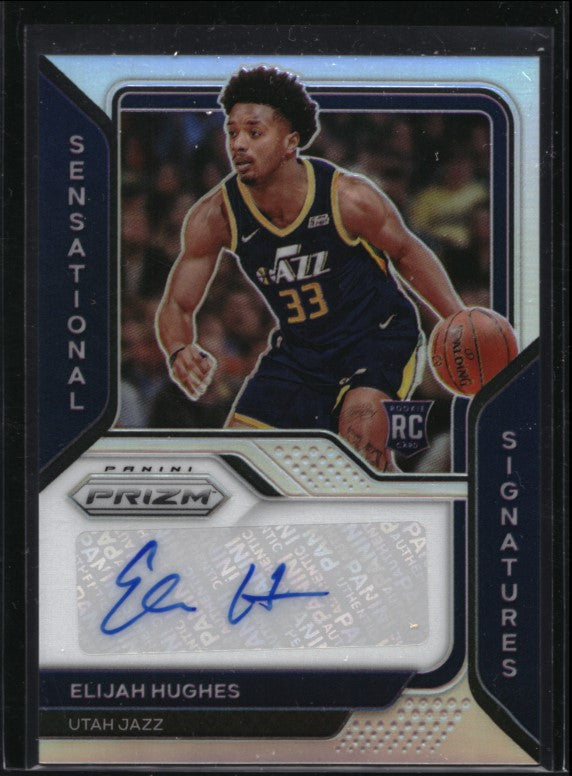 2020-21 Prizm ELIJAH HUGHES Sensational Signatures Rookie Auto Silver #EHS
