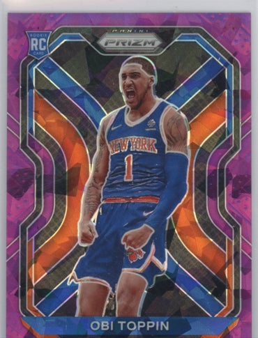 2020-21 Prizm Obi Toppin Rookie Purple Ice 74/175