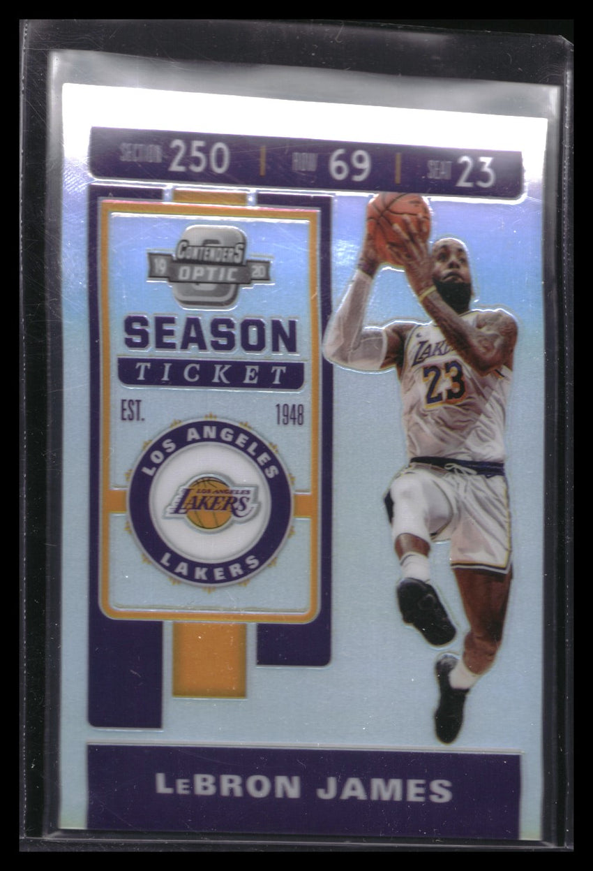 2019-20 Contenders Optic Lebron James Season Ticket Silver Prizm No 88
